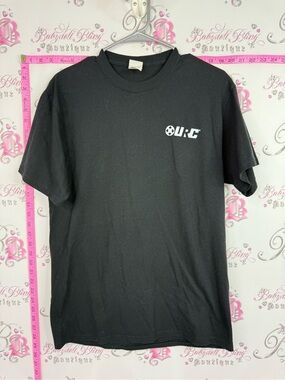 Port and Company Black Tee with Small White URC Logo